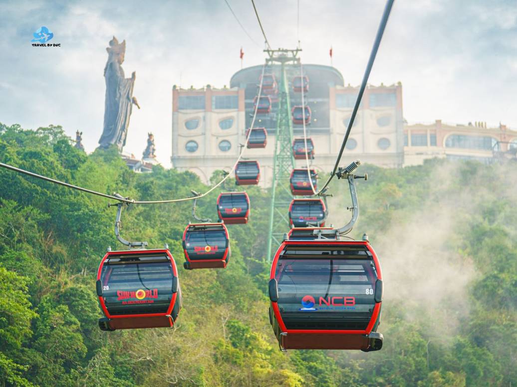 Watching the clouds from the Ba Den mountain cable car Best moments to experience while riding the peaceful Ba Den mountain cable car above the clouds